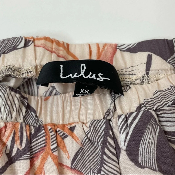 Lulus Sun-Drenched Daydream Beige Floral Print Off-the-Shoulder Dress Size XS - Picture 5 of 9